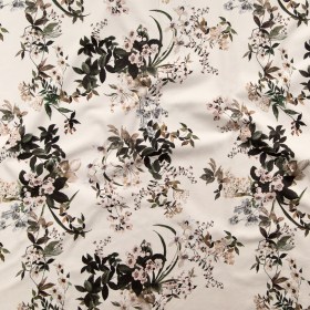 Stretch Cotton Sateen – Antique White Floral – Aesthetic Matters Print – Mood Exclusive Kenko Collection Stretch Cotton Sateen – Antique White Floral – Aesthetic Matters Print – Mood Exclusive Kenko Collection