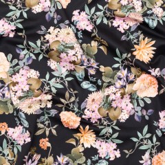 Stretch Cotton Sateen – Black Beauty Floral – Trifling Thoughts Print – Mood Exclusive Kenko Collection Stretch Cotton Sateen – Black Beauty Floral – Trifling Thoughts Print – Mood Exclusive Kenko Collection