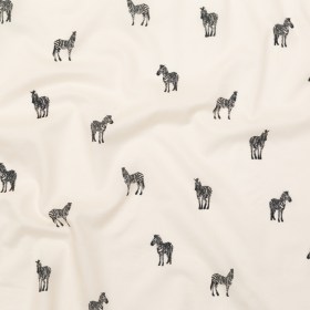 Cotton Voile – White Zebras – Passing Interest Print – Mood Exclusive Kenko Collection Cotton Voile – White Zebras – Passing Interest Print – Mood Exclusive Kenko Collection