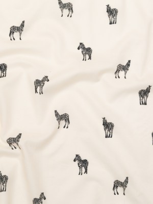 Cotton Voile – White Zebras – Passing Interest Print – Mood Exclusive Kenko Collection Cotton Voile – White Zebras – Passing Interest Print – Mood Exclusive Kenko Collection