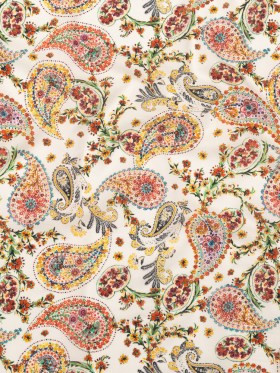Cotton Voile – White and Red Paisley – Thought Impressions Print – Mood Exclusive Kenko Collection Cotton Voile – White and Red Paisley – Thought Impressions Print – Mood Exclusive Kenko Collection