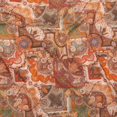 Cotton Voile – Orange Patchwork – Gemlike Assemblage Print – Mood Exclusive Kenko Collection Cotton Voile – Orange Patchwork – Gemlike Assemblage Print – Mood Exclusive Kenko Collection