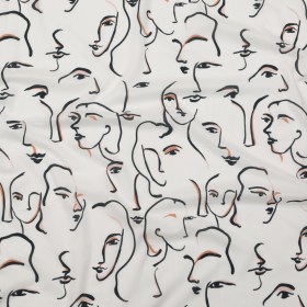 Cotton Voile – Illustrative Faces – Abstract Concepts Print – Mood Exclusive Kenko Collection Cotton Voile – Illustrative Faces – Abstract Concepts Print – Mood Exclusive Kenko Collection
