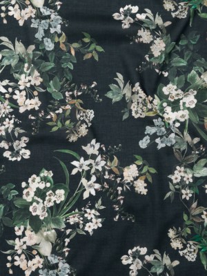 Cotton Voile – Moonless Night Floral – Aesthetic Matters Print – Mood Exclusive Kenko Collection Cotton Voile – Moonless Night Floral – Aesthetic Matters Print – Mood Exclusive Kenko Collection