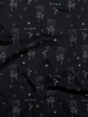 Stretch Cotton Sateen – Black Skeleton Marionettes – My Friend’s Story Print – Mood Exclusive Crow Collection Stretch Cotton Sateen – Black Skeleton Marionettes – My Friend’s Story Print – Mood Exclusive Crow Collection