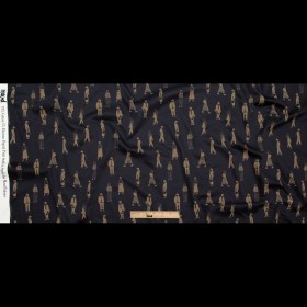 Stretch Cotton Sateen – Black and Beige People – Double Dreaming and Trance Print – Mood Exclusive Crow Collection Stretch Cotton Sateen – Black and Beige People – Double Dreaming and Trance Print – Mood Exclusive Crow Collection