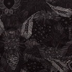 Stretch Polyester Crepe – Black Feathers – Miscellaneous Phenomena Print – Mood Exclusive Crow Collection Stretch Polyester Crepe – Black Feathers – Miscellaneous Phenomena Print – Mood Exclusive Crow Collection