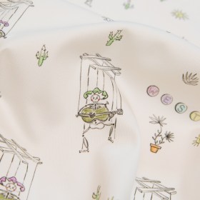 Stretch Cotton Sateen – White Skeleton Marionettes – My Friend’s Story Print – Mood Exclusive Crow Collection Stretch Cotton Sateen – White Skeleton Marionettes – My Friend’s Story Print – Mood Exclusive Crow Collection