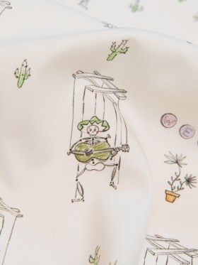 Stretch Cotton Sateen – White Skeleton Marionettes – My Friend’s Story Print – Mood Exclusive Crow Collection Stretch Cotton Sateen – White Skeleton Marionettes – My Friend’s Story Print – Mood Exclusive Crow Collection