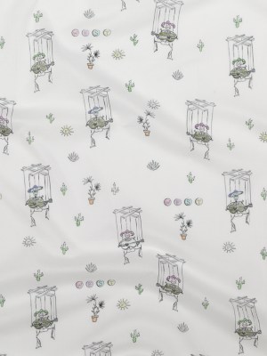 Cotton Voile – White Skeleton Marionettes – My Friend’s Story Print – Mood Exclusive Crow Collection Cotton Voile – White Skeleton Marionettes – My Friend’s Story Print – Mood Exclusive Crow Collection