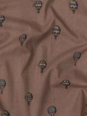 Cotton Voile – Taupe Hot Air Balloons – The Appointment Kept Print – Mood Exclusive Crow Collection Cotton Voile – Taupe Hot Air Balloons – The Appointment Kept Print – Mood Exclusive Crow Collection
