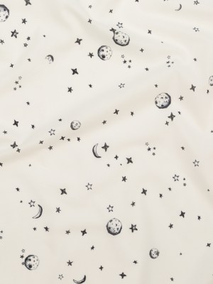 Cotton Voile – White Stars and Moons – Garde Chasse Print – Mood Exclusive Crow Collection Cotton Voile – White Stars and Moons – Garde Chasse Print – Mood Exclusive Crow Collection