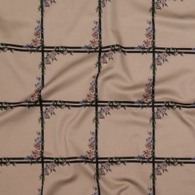 Stretch Cotton Sateen – Fawn Floral Windowpanes – The Prediction Print – Mood Exclusive Crow Collection Stretch Cotton Sateen – Fawn Floral Windowpanes – The Prediction Print – Mood Exclusive Crow Collection