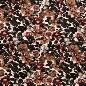 Stretch Polyester Crepe – White and Green Floral – Ethereal Verdure Print – Mood Exclusive Serengeti Collection Stretch Polyester Crepe – White and Green Floral – Ethereal Verdure Print – Mood Exclusive Serengeti Collection