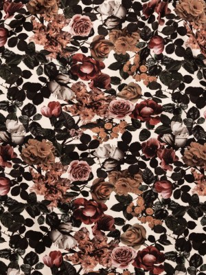 Stretch Polyester Crepe – White and Green Floral – Ethereal Verdure Print – Mood Exclusive Serengeti Collection Stretch Polyester Crepe – White and Green Floral – Ethereal Verdure Print – Mood Exclusive Serengeti Collection