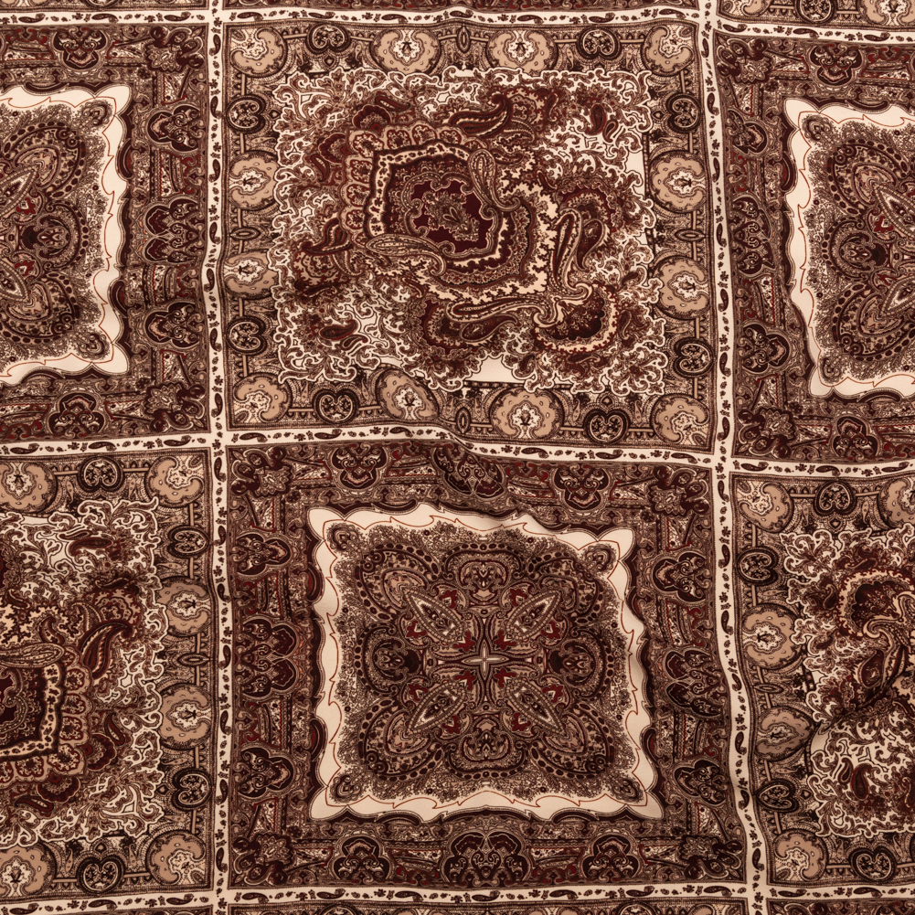 Stretch Polyester Crepe – Bandana Patchwork – Majestic Medley Print – Mood Exclusive Serengeti Collection Stretch Polyester Crepe – Bandana Patchwork – Majestic Medley Print – Mood Exclusive Serengeti Collection