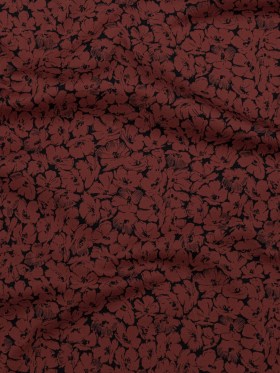 Stretch Cotton Sateen – Rust Floral – Poppy Paradise Print – Mood Exclusive Serengeti Collection Stretch Cotton Sateen – Rust Floral – Poppy Paradise Print – Mood Exclusive Serengeti Collection