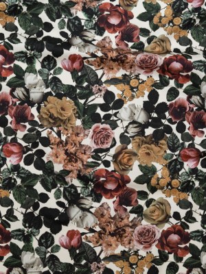 Stretch Cotton Sateen – White and Green Floral – Ethereal Verdure Print – Mood Exclusive Serengeti Collection Stretch Cotton Sateen – White and Green Floral – Ethereal Verdure Print – Mood Exclusive Serengeti Collection