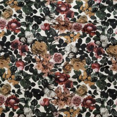 Stretch Cotton Sateen – White and Green Floral – Ethereal Verdure Print – Mood Exclusive Serengeti Collection Stretch Cotton Sateen – White and Green Floral – Ethereal Verdure Print – Mood Exclusive Serengeti Collection
