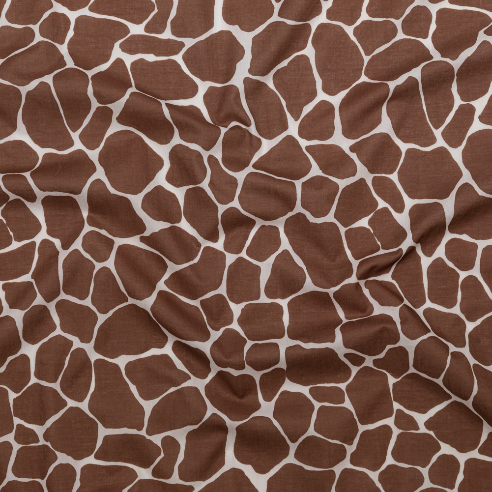 Cotton Voile – Brown Giraffe Spots – Amorphous Amalgamation Print – Mood Exclusive Serengeti Collection Cotton Voile – Brown Giraffe Spots – Amorphous Amalgamation Print – Mood Exclusive Serengeti Collection