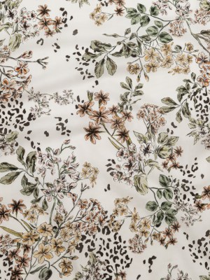 Cotton Voile – White Floral – Blossoms Adrift Print – Mood Exclusive Serengeti Collection Cotton Voile – White Floral – Blossoms Adrift Print – Mood Exclusive Serengeti Collection