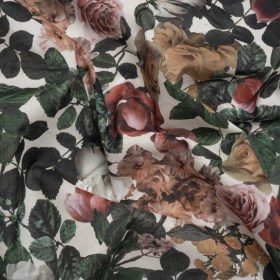 Cotton Voile – White and Green Floral – Ethereal Verdure Print – Mood Exclusive Serengeti Collection Cotton Voile – White and Green Floral – Ethereal Verdure Print – Mood Exclusive Serengeti Collection