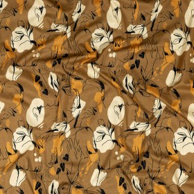 Cotton Voile – Brown Figure Lines – Contoured Personage Print – Mood Exclusive Serengeti Collection Cotton Voile – Brown Figure Lines – Contoured Personage Print – Mood Exclusive Serengeti Collection