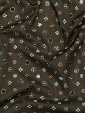 Cotton Voile – Olive Green LIttle Medallions – Emblematic Medallions Print – Mood Exclusive Serengeti Collection Cotton Voile – Olive Green LIttle Medallions – Emblematic Medallions Print – Mood Exclusive Serengeti Collection