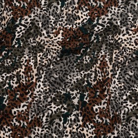 Cotton Voile – Green and Brown Animal Spots – Guerrilla Safari Print – Mood Exclusive Serengeti Collection Cotton Voile – Green and Brown Animal Spots – Guerrilla Safari Print – Mood Exclusive Serengeti Collection