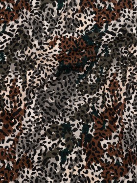 Cotton Voile – Green and Brown Animal Spots – Guerrilla Safari Print – Mood Exclusive Serengeti Collection Cotton Voile – Green and Brown Animal Spots – Guerrilla Safari Print – Mood Exclusive Serengeti Collection