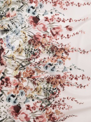 Cotton Voile – Pink and Blue Floral Border – Floral Fantasia Print – Mood Exclusive Serengeti Collection Cotton Voile – Pink and Blue Floral Border – Floral Fantasia Print – Mood Exclusive Serengeti Collection
