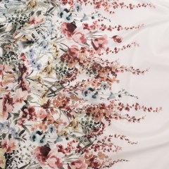 Cotton Voile – Pink and Blue Floral Border – Floral Fantasia Print – Mood Exclusive Serengeti Collection Cotton Voile – Pink and Blue Floral Border – Floral Fantasia Print – Mood Exclusive Serengeti Collection