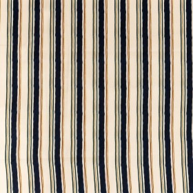 Stretch Cotton Sateen – Natural and Navy Stripes – Linear Transcendence Print – Mood Exclusive Tumunyana Collection Stretch Cotton Sateen – Natural and Navy Stripes – Linear Transcendence Print – Mood Exclusive Tumunyana Collection