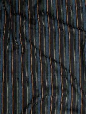 Linen and Rayon Woven – Navy and Blue Stripes – Linear Transcendence Print – Mood Exclusive Tumunyana Collection Linen and Rayon Woven – Navy and Blue Stripes – Linear Transcendence Print – Mood Exclusive Tumunyana Collection