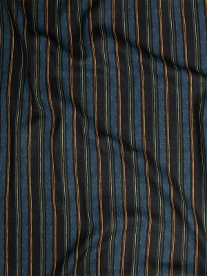 Linen and Rayon Woven – Navy and Blue Stripes – Linear Transcendence Print – Mood Exclusive Tumunyana Collection Linen and Rayon Woven – Navy and Blue Stripes – Linear Transcendence Print – Mood Exclusive Tumunyana Collection