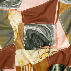 Cotton Voile – Rust, Olive and Ochre Geometric Abstract – Distorted Dimensions Print – Mood Exclusive Tumunyana Collection Cotton Voile – Rust, Olive and Ochre Geometric Abstract – Distorted Dimensions Print – Mood Exclusive Tumunyana Collection