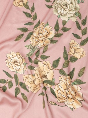 Rayon Challis – Pink and Yellow Roses – Grazie Print – Mood Exclusive Viso Collection Rayon Challis – Pink and Yellow Roses – Grazie Print – Mood Exclusive Viso Collection