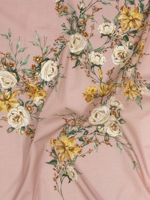 Cotton Voile – Pink, Yellow and White Rose Sprays – Bella Verona Print – Mood Exclusive Viso Collection Cotton Voile – Pink, Yellow and White Rose Sprays – Bella Verona Print – Mood Exclusive Viso Collection