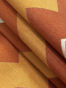 Stretch Cotton Sateen – Pink and Orange Zig Zags – Festa di Apollo Print – Mood Exclusive Viso Collection Stretch Cotton Sateen – Pink and Orange Zig Zags – Festa di Apollo Print – Mood Exclusive Viso Collection