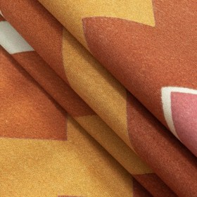 Stretch Cotton Sateen – Pink and Orange Zig Zags – Festa di Apollo Print – Mood Exclusive Viso Collection Stretch Cotton Sateen – Pink and Orange Zig Zags – Festa di Apollo Print – Mood Exclusive Viso Collection