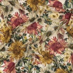 Cotton Voile – Cream, Red and Yellow Floral – Sogni d’Oro Print – Mood Exclusive Viso Collection Cotton Voile – Cream, Red and Yellow Floral – Sogni d’Oro Print – Mood Exclusive Viso Collection