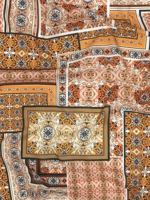 Cotton Voile – Pink and Orange Ornate Patchwork – Arabesco Print – Mood Exclusive Viso Collection Cotton Voile – Pink and Orange Ornate Patchwork – Arabesco Print – Mood Exclusive Viso Collection