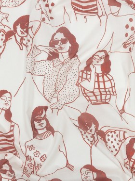 Cotton Voile – Pink and White Women – Cameo Print – Mood Exclusive Viso Collection Cotton Voile – Pink and White Women – Cameo Print – Mood Exclusive Viso Collection