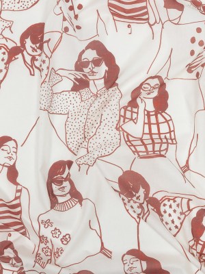 Cotton Voile – Pink and White Women – Cameo Print – Mood Exclusive Viso Collection Cotton Voile – Pink and White Women – Cameo Print – Mood Exclusive Viso Collection