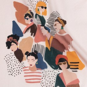 Cotton Voile – Pink and Multi Fashionable Figures – Sulla Piazza Print – Mood Exclusive Viso Collection Cotton Voile – Pink and Multi Fashionable Figures – Sulla Piazza Print – Mood Exclusive Viso Collection