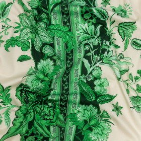 Stretch Cotton Sateen – Kelly Green Floral Stripes – Mood Exclusive Palazzo dei Fiori Print Stretch Cotton Sateen – Kelly Green Floral Stripes – Mood Exclusive Palazzo dei Fiori Print