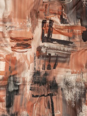 Stretch Cotton Sateen – Pink and Gray Brushstrokes – Brush With Danger Print – Mood Exclusive Rio Collection Stretch Cotton Sateen – Pink and Gray Brushstrokes – Brush With Danger Print – Mood Exclusive Rio Collection