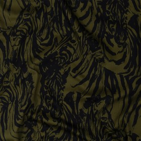 Stretch Cotton Sateen – Olive Zebras and Stripes – Marajo Print – Mood Exclusive Rio Collection Stretch Cotton Sateen – Olive Zebras and Stripes – Marajo Print – Mood Exclusive Rio Collection