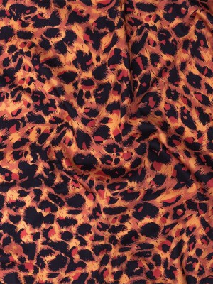 Stretch Cotton Sateen – Pink and Orange Leopard Spots – Tijuca Sunrise Print – Mood Exclusive Rio Collection Stretch Cotton Sateen – Pink and Orange Leopard Spots – Tijuca Sunrise Print – Mood Exclusive Rio Collection