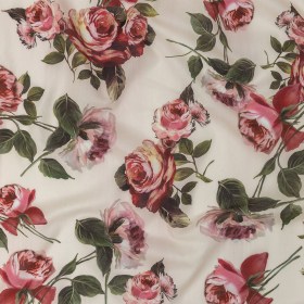 Cotton Voile – White and Pink Floral – Inhotim Blooms Print – Mood Exclusive Rio Collection Cotton Voile – White and Pink Floral – Inhotim Blooms Print – Mood Exclusive Rio Collection